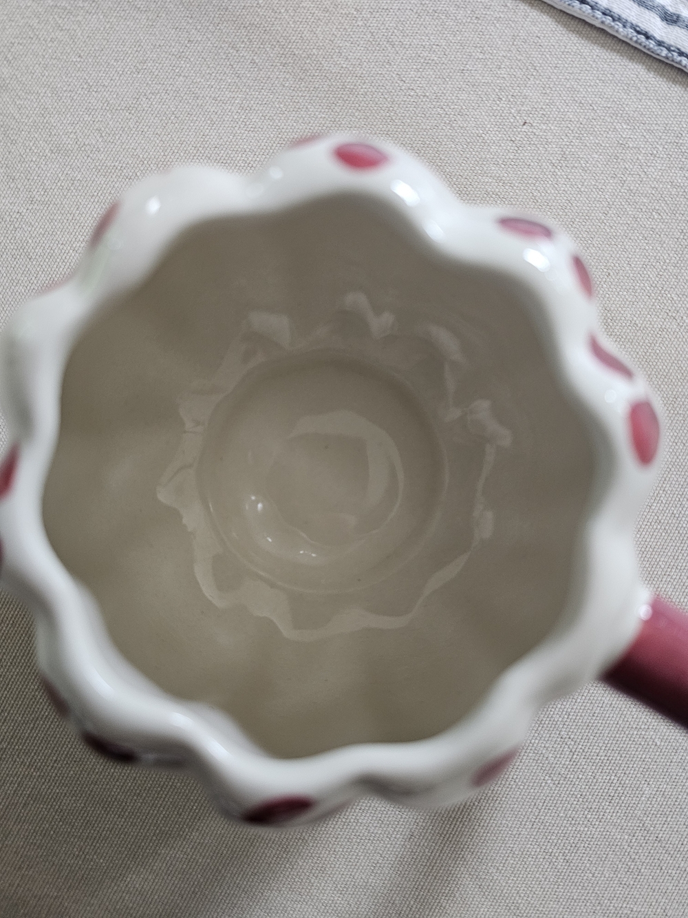 NWT Anthropologie White Floral Botanical Pumpkin Mug - Picture 6 of 13